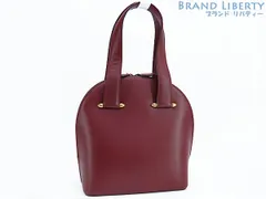 【美品】カルティエ　Cartier　マストライン　ミニ ハンドバッグ　トートバッグ　ボルドー　カーフレザー