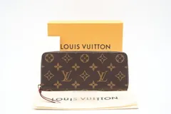★3日以内返品可★ 極美品 LOUIS VUITTON ルイ・ヴィトン モノグラム ポルトフォイユ クレマンス フューシャ M60742 長財布 ブラウン レッド コーティングキャンバス レディース