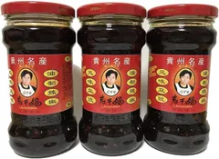 老干媽 風味豆鼓 「３本セット」 (豆豉トウチ 油制辣椒) ラー油 中国名産 人気商品 280g x 3本のサムネイル