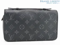 【美品】ルイヴィトン　LOUIS VUITTON　モノグラムエクリプス　ジッピーXL　ハンドル付き ラウンドファスナー長財布　トラベルケース　セカンドバッグ　ハンドポーチ　ブラック　M61698