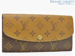 【新品同様】ルイヴィトン　LOUIS VUITTON　モノグラム リバース　ポルトフォイユ エミリー　二つ折り長財布　ブラウン ダークブラウン　M82157