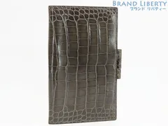 【激レア美品】エルメス　HERMES　アジェンダ ヴィジョン　アリゲーターマット　手帳カバー　システム手帳　クロコダイル　グラファイト グレー　□Q