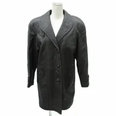 レザーコート 革ジャン S ダークブラウン ショールカラー ロング丈 /YS32 ■GY61