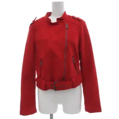 バナナリパブリック BANANA REPUBLIC ライダース ジャケット M ダブル 起毛 赤 レッド /AE ■GY61