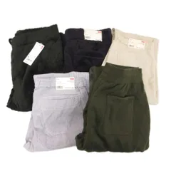 ユニクロ UNIQLO タグ付き パンツ まとめ 5点セット フリース イージー コットンリネン M L 紺 ネイビー カーキ /GV ■GY61
