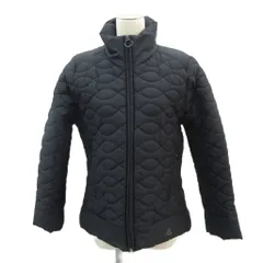 アディダス adidas 中綿ジャケット キルティングジャケット M 黒 ブラック スタンドカラー ジップアップ ミドル丈 /YS16 ■GY61