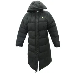 ルコックスポルティフ le coq sportif ダウンコート L 黒 ブラック フード付き ロング丈 QMWMJK03 /YS9 ■GY61