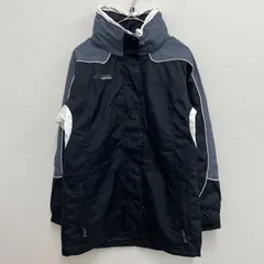 COLUMBIA マウンテンパーカー ウィンドブレーカー バイカラー グレー/ブラック フード収納 シンプル 刺繍ロゴ【レディースM】