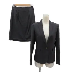 オリヒカ ORIHICA スーツ セットアップ 上下 テーラードジャケット ミドル丈 総裏地 シングルボタン タイトスカート ひざ丈 9 ダークグレー チェック柄 G142H530-0 G142H630-0 /MA1 ■GY61