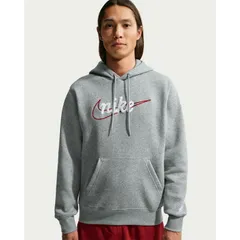 ナイキ スウェット 長袖 パーカー 裏起毛 メンズ NIKE クラブ フリース プルオーバー 裏フリース パーカ フーディ スポーツウェア 男性 スエット スウェットシャツ 紳士 ロゴパーカー グレー 服  nike CLUB  /IF0686-063