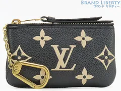 【美品】ルイヴィトン　LOUIS VUITTON　バイカラーモノグラム アンプラント　ポシェット クレ　キーリング付き　コインケース　小銭入れ　コンパクト財布　ノワール ブラック ベージュ　M80885