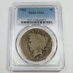 1922年 ピースダラー純度 90%銀1ドル 米国コインコレクターズアイテム