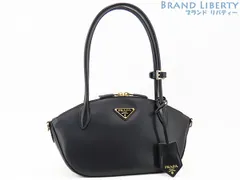 【激レア未使用】プラダ　PRADA　トライアングル　シティカーフ　スモール ハンドバッグ　ショルダー トートバッグ　ブラック　カーフレザー　1BA427