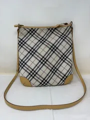 ◆BURBERRY BLUELABEL バーバリー ショルダーバッグ ZA414-600-01 ノバチェック アイボリー系 中古◆20227★