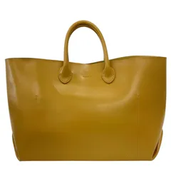 美品 Yaki ヤーキ 無地 トートバッグ レザー マスタード レディース【中古】【送料無料】