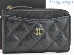 【美品】シャネル　CHANEL　マトラッセ　キャビアスキン　タイムレスクラシック　ジップカードケース　フラグメントケース　パスケース　コインケース　コンパクト財布　ブラック　AP3179