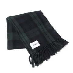 【美品】WTAPS ダブルタップス ストール | 24AW ブラックウォッチ コットン ストール (WRAP / SCARF / COTTON) | グリーン ネイビー | ブランド ファッション アイテム 小物【メンズ】【中古】のサムネイル