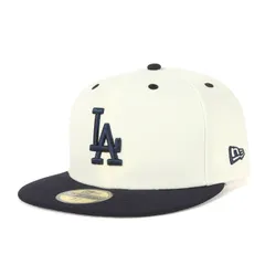 【新品】NEW ERA ニューエラ キャップ サイズ:7 3/4(61.5cm) | HOMEGAME別注 ロサンゼルス・ドジャース スタジアム 50周年記念モデル ベースボールキャップ | オフホワイト ネイビー | ブランド 帽子【メンズ】