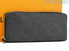 【超美品】ルイヴィトン　LOUIS VUITTON　モノグラム アンプラント　ポルトフォイユ クレマンス　ラウンドファスナー長財布　ノワール ブラック　M60171