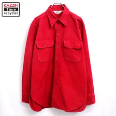 70s vintage WOOLRICH 無地 シャモアクロス 長袖シャツ メンズ 表記Lサイズ