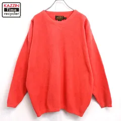 90s vintage Eddie Bauer 無地 コットン ニットセーター メンズ 表記Lサイズ