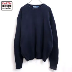 90s vintage RALPH LAUREN コットン ニットセーター メンズ 表記Lサイズ