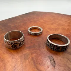 【シルバー925】リング3点セット　シルバーアクセサリー　ハワイアンジュエリー