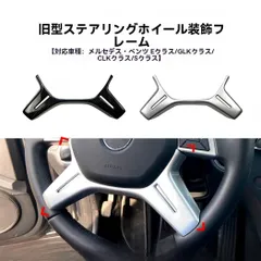 送料無料 メルセデスベンツ Cクラス Eクラス GLK CLS Mクラス 対応 ステアリング装飾フレーム 内装パネル インテリアアクセサリー シルバー カーボン調 選択可