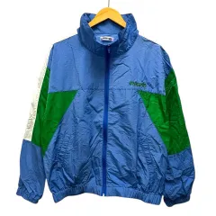 プニュズ PUNYUS ジャケット ブルゾン ナイロンジャケット ワンポイント ロゴ 長袖 2 青 ブルー マルチカラー 