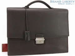 【レア美品】カルティエ　Cartier　パシャ　ブリーフケース　ビジネスバッグ　書類かばん　ハンドバッグ　ダークブラウン　レザー　L1000699