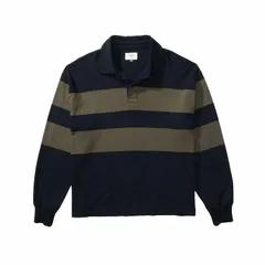 アメリカンイーグル AMERICAN EAGLE メンズ Men's 長袖 ボクシー ラグビー ポロシャツ ラガーシャツ ネイビー オリーブ