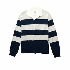 アメリカンイーグル AMERICAN EAGLE メンズ Men's 長袖 ボクシー ラグビー ポロシャツ ラガーシャツ ネイビー グレー