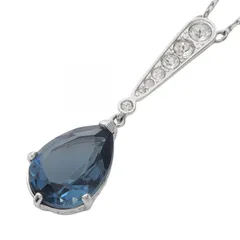 スワロフスキー SWAROVSKI ネックレス ティアドロップ ステンレススチール ネックレス レディース Used A