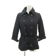 トミーガール tommy girl トレンチコート 中綿 七分袖 ショート丈 ベルト付き M 黒 ブラック /SY24 ■GY58