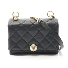 シャネル CHANEL ショルダーバッグ ミニマトラッセ ブラック レザー ミニマトラッセ チェーンショルダー レディース Used B