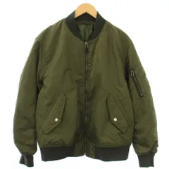 ジーユー GU ヒットパデットMA-1 ブルゾン ジップアップ 中綿 アウター M カーキ /TK ■GY61