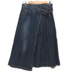 HYSTERIC GLAMOUR(ヒステリックグラマー) 巻きスカート サイズM レディース美品  - ブルー ロング/デニム