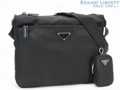 【超美品】プラダ　PRADA　Re-Nylon リナイロン　斜め掛け ショルダーバッグ　メッセンジャーバッグ　ポーチ付き　NERO ブラック　1BC421