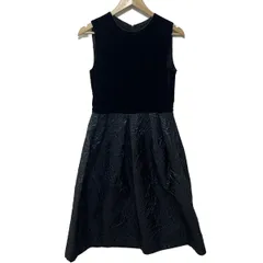 Max Mara(マックスマーラ) ワンピース サイズ40 M レディース - 黒×ネイビー ノースリーブ/ロング