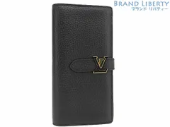 【新品同様】ルイヴィトン　LOUIS VUITTON　LV ヴェルティカル ウォレット　二つ折り長財布　ノワール ブラック　トリヨンレザー　M81330
