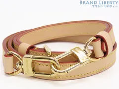 【新品同様】ルイヴィトン　LOUIS VUITTON　ヌメ革　調整可能　ショルダーストラップ　ナチュラル ゴールド　カーフレザー　J52312
