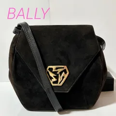 BALLY バリー ヴィンテージ スエード レザー ショルダーバッグ ブラック ゴールド金具 B0121020J