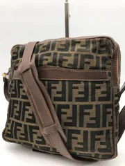Fendi　フェンディ　ショルダーバッグ　ズッカ　キャンバス×レザー　133