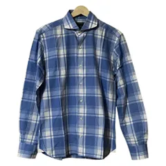 ORIAN(オリアン) 長袖シャツ サイズM メンズ - ブルー×白 チェック柄