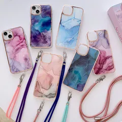 iPhone 16 スマホケース 背面型 6色 ストラップ付き おしゃれ 波 ソフト TPU アイホン アイフォン 16 ケース 携帯カバー  耐衝撃 日常