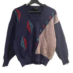 ピエールカルダン Pierre Cardin ニット セーター 長袖 S 紺 ネイビー ■GY58