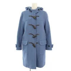 イネド INED ダッフルコート アウター ロング丈 フード トグルボタン ウール 7 水色 ライトブルー /BB ■GY61