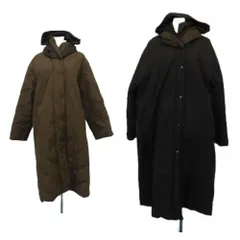 チュマンドール chumandor ダウンコート リバーシブル L ダークブラウン ブラウン フード付き ロング丈 /HO46 ■GY58