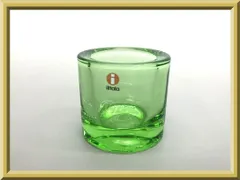 【極美品】ほぼ未使用 iittala イッタラ marimekko マリメッコ Kivi キヴィ ガラス製 キャンドルホルダー アップルグリーン 廃番色 フィンランド製 北欧ブランド 北欧 インテリア 雑貨 小物