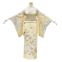 【新品 仮仕立て】 訪問着 金駒刺繍 菊 梅 松 草花 古典文様 仕立て一式付 ガード加工付 発送納期約45日 1030-00053